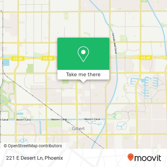 221 E Desert Ln map