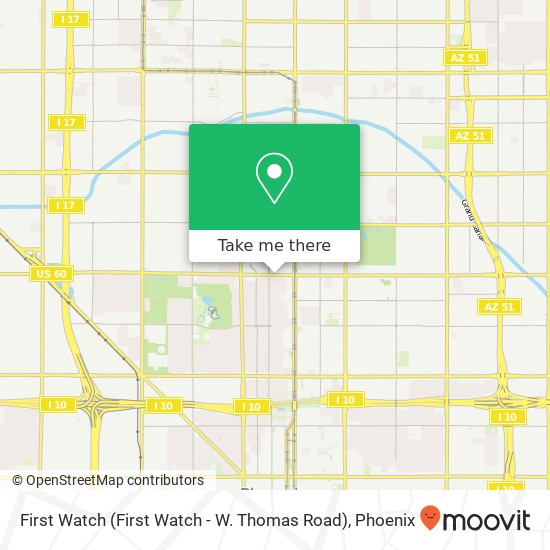 Mapa de First Watch (First Watch - W. Thomas Road)