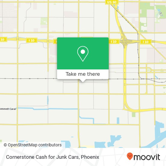 Mapa de Cornerstone Cash for Junk Cars