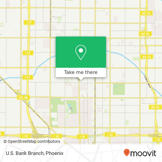 U.S. Bank Branch map