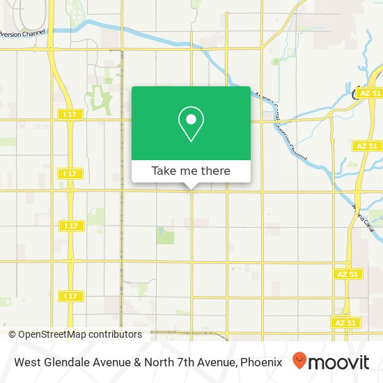 Mapa de West Glendale Avenue & North 7th Avenue