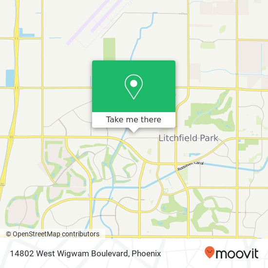 Mapa de 14802 West Wigwam Boulevard