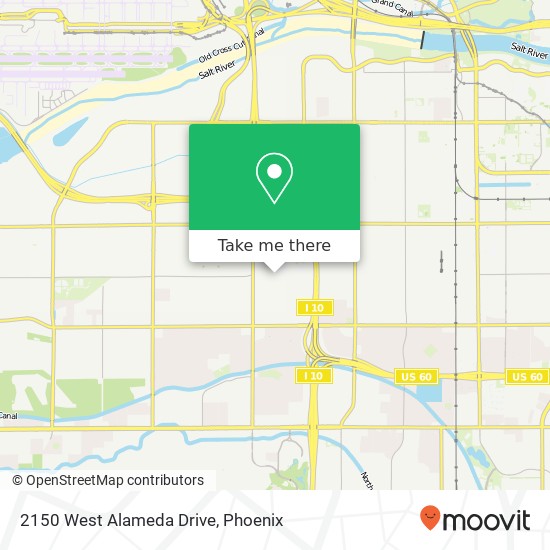 2150 West Alameda Drive map