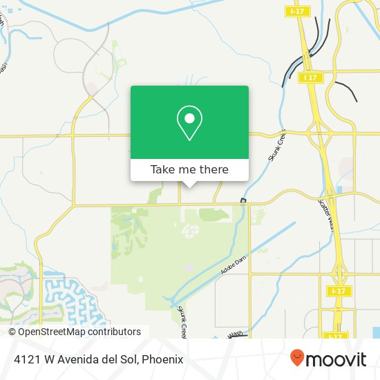 4121 W Avenida del Sol map