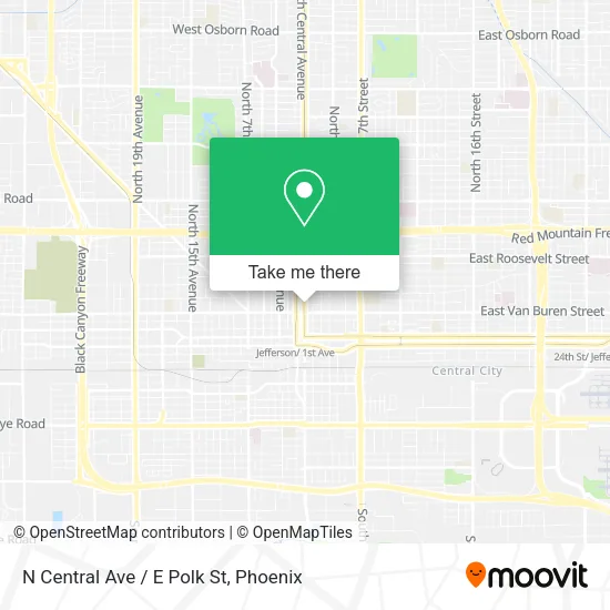 N Central Ave / E Polk St map