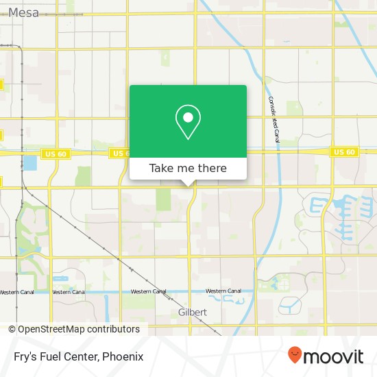 Fry's Fuel Center map