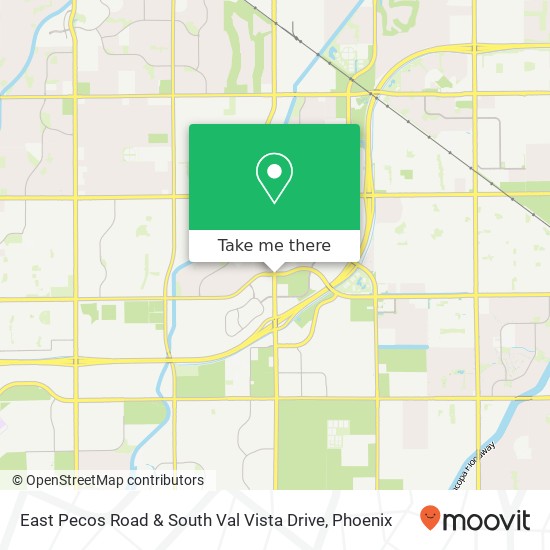 East Pecos Road & South Val Vista Drive map