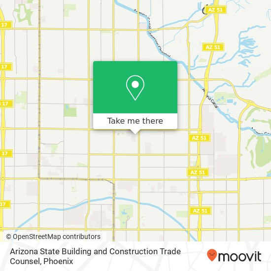 Arizona State Building and Construction Trade Counsel map