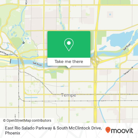 Mapa de East Rio Salado Parkway & South McClintock Drive