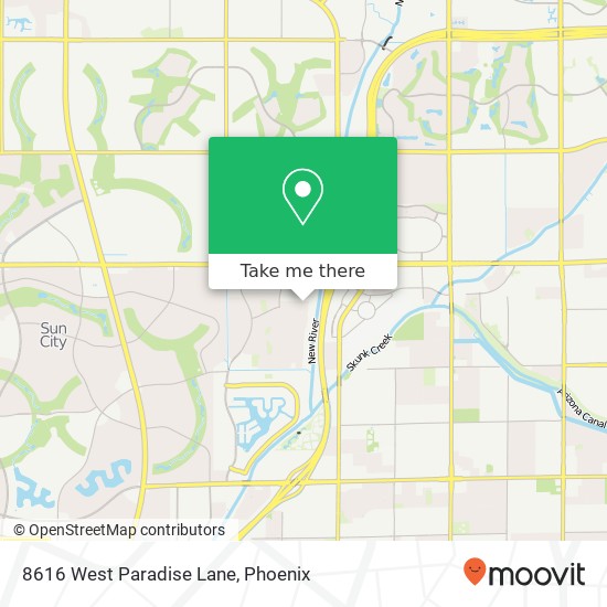 8616 West Paradise Lane map