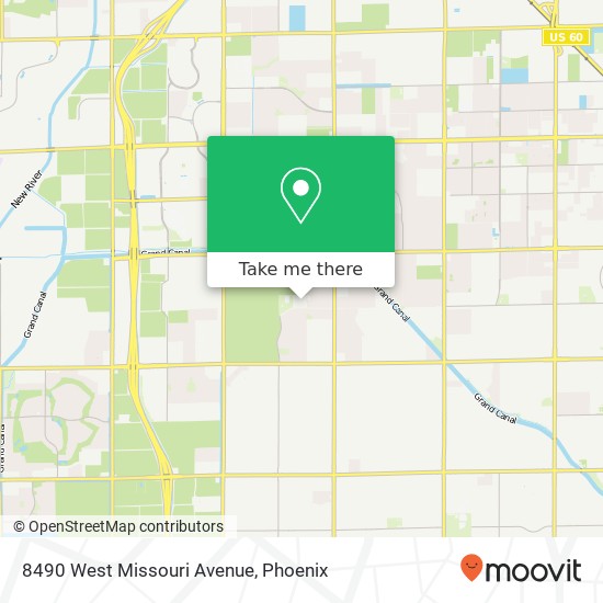 8490 West Missouri Avenue map
