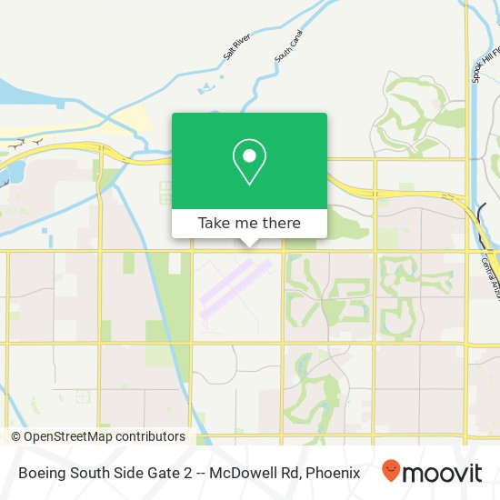 Mapa de Boeing South Side Gate 2 -- McDowell Rd