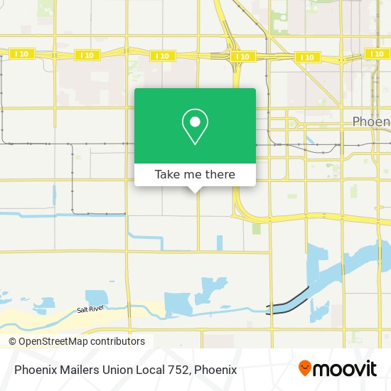 Phoenix Mailers Union Local 752 map
