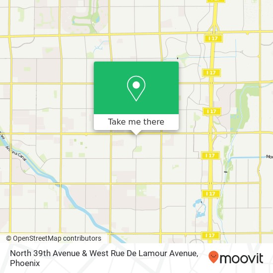 North 39th Avenue & West Rue De Lamour Avenue map