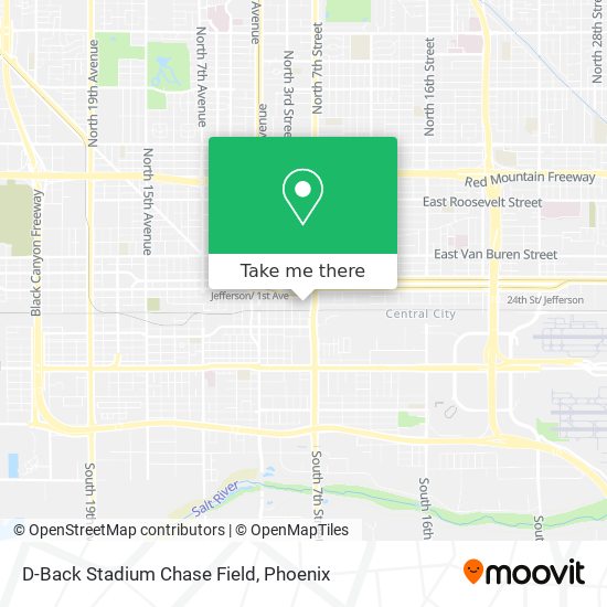 Mapa de D-Back Stadium Chase Field