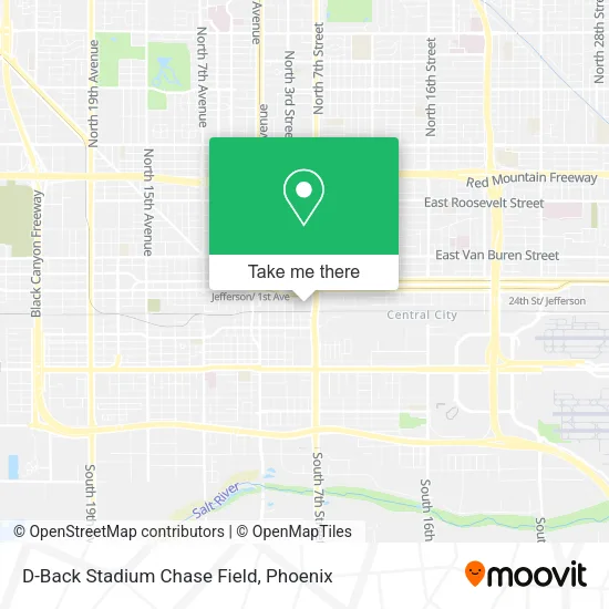 D-Back Stadium Chase Field map
