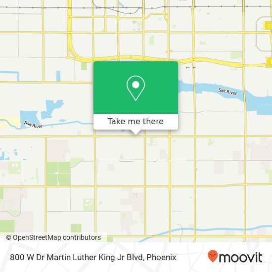 Mapa de 800 W Dr Martin Luther King Jr Blvd