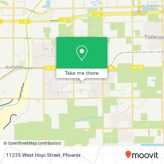 11235 West Hopi Street map