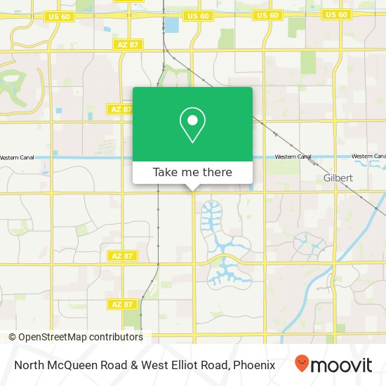 Mapa de North McQueen Road & West Elliot Road
