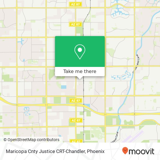 Mapa de Maricopa Cnty Justice CRT-Chandler