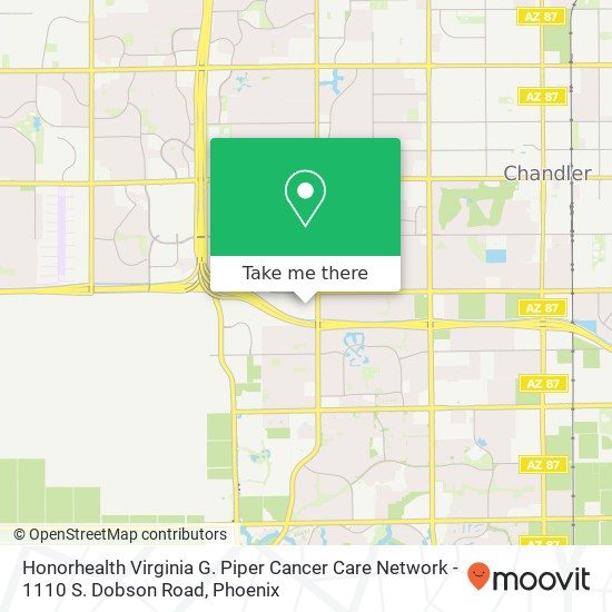 Honorhealth Virginia G. Piper Cancer Care Network - 1110 S. Dobson Road map