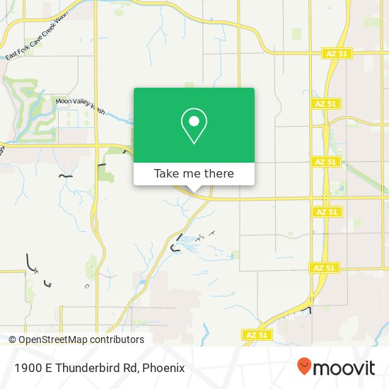 Mapa de 1900 E Thunderbird Rd