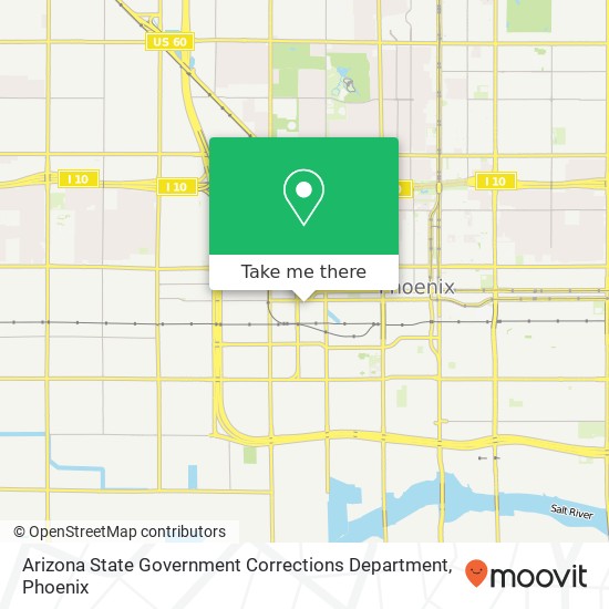 Mapa de Arizona State Government Corrections Department