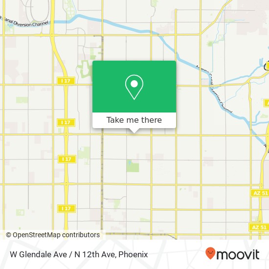 W Glendale Ave / N 12th Ave map