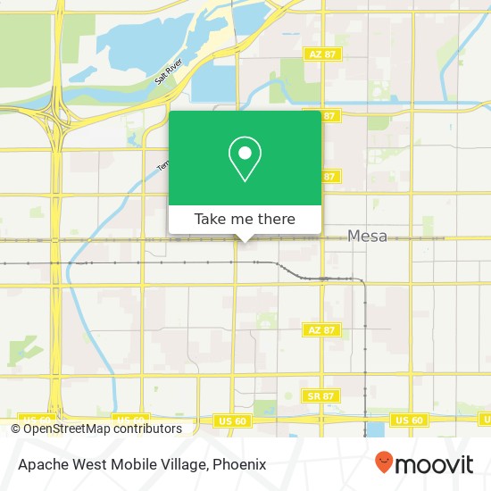 Mapa de Apache West Mobile Village