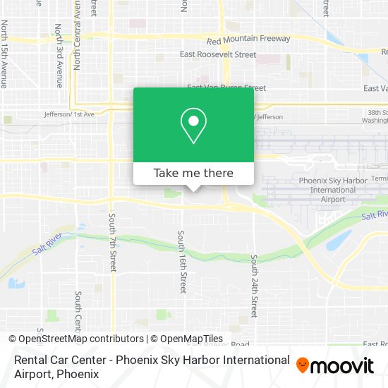 Mapa de Rental Car Center - Phoenix Sky Harbor International Airport
