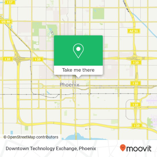 Mapa de Downtown Technology Exchange
