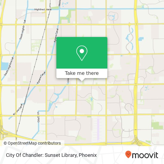 City Of Chandler: Sunset Library map
