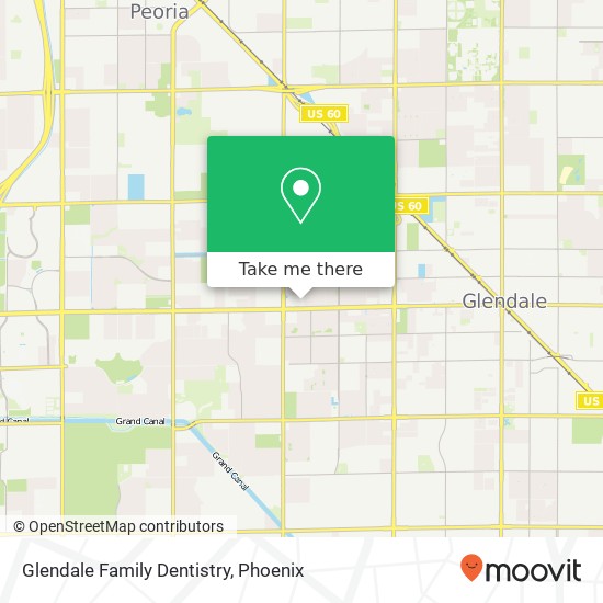 Glendale Family Dentistry map