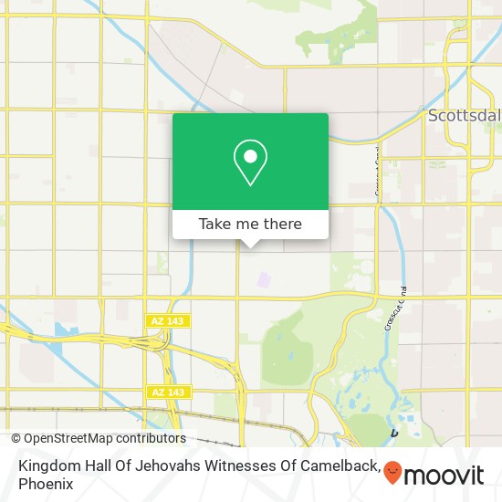 Kingdom Hall Of Jehovahs Witnesses Of Camelback map