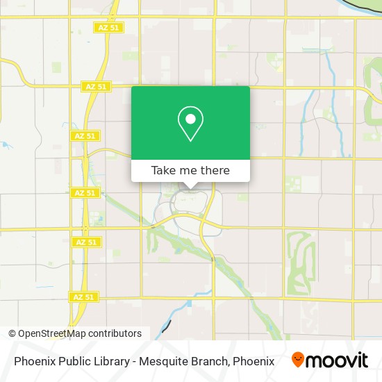 Mapa de Phoenix Public Library - Mesquite Branch