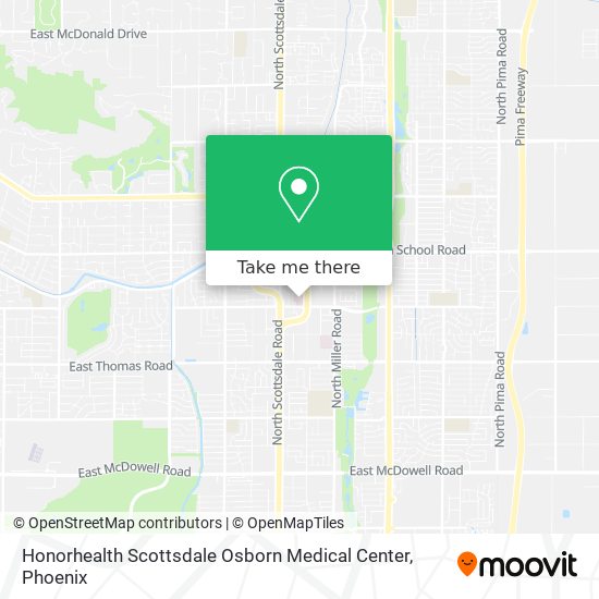 Honorhealth Scottsdale Osborn Medical Center map