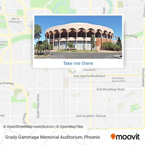 Mapa de Grady Gammage Memorial Auditorium