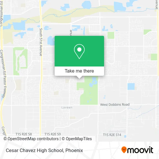 Cesar Chavez High School map