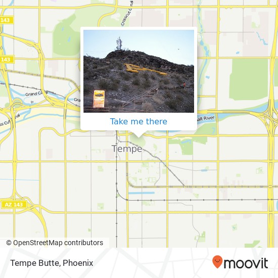 Mapa de Tempe Butte