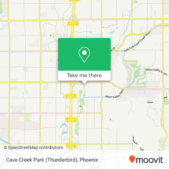 Mapa de Cave Creek Park (Thunderbird)