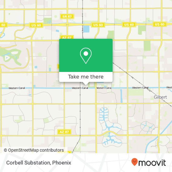 Mapa de Corbell Substation