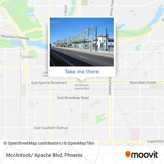 Mapa de Mcclintock/ Apache Blvd
