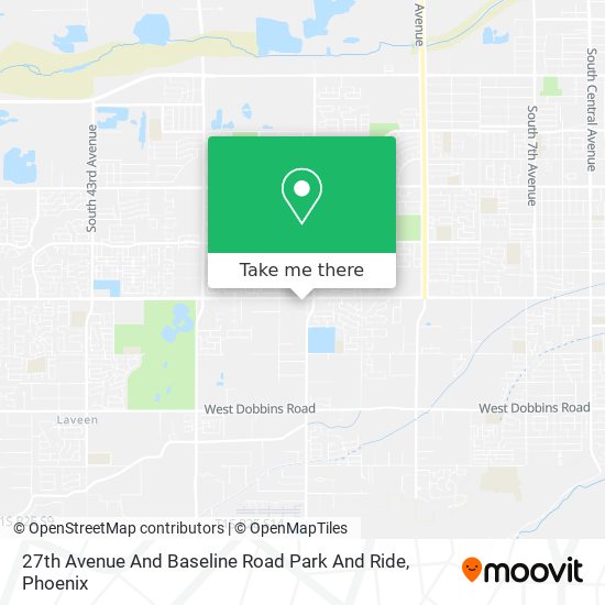 27th Avenue And Baseline Road Park And Ride map