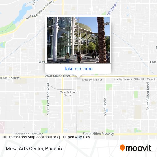 Mesa Arts Center map