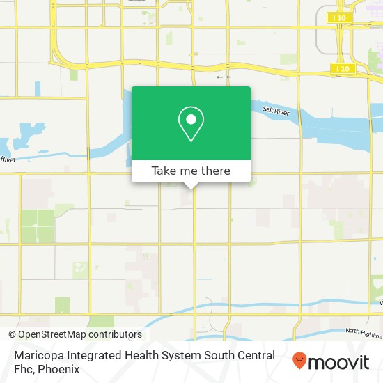 Mapa de Maricopa Integrated Health System South Central Fhc