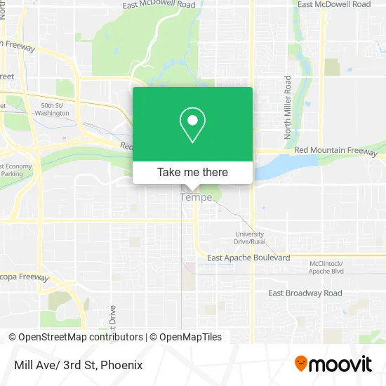 Mill Ave/ 3rd St map