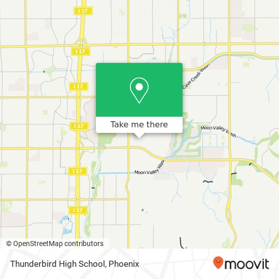 Thunderbird High School map