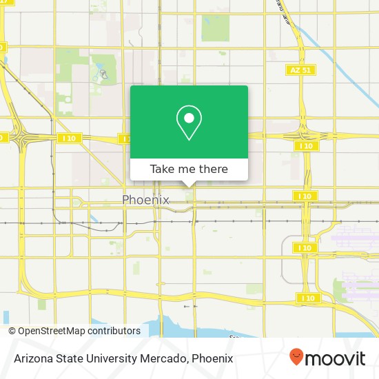 Arizona State University Mercado map