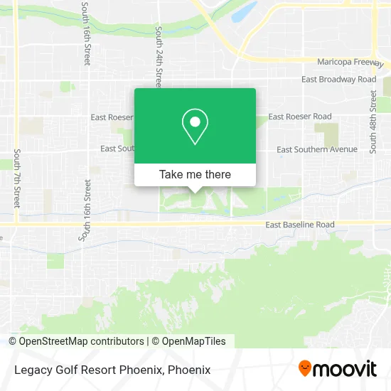 Legacy Golf Resort Phoenix map
