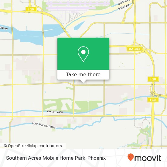 Mapa de Southern Acres Mobile Home Park